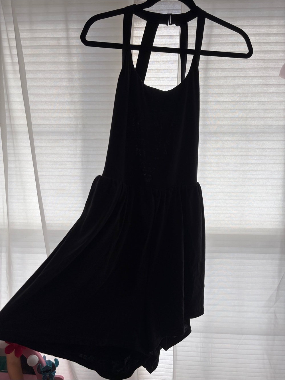 HALARA Black Sleeveless Romper with Strappy Back